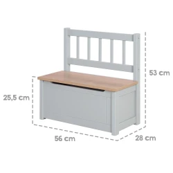 Gyermek pad tárolóhellyel Woody Szürke/natúr