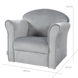Gyermek fotel Lil Sofa kartámasszal Szürke