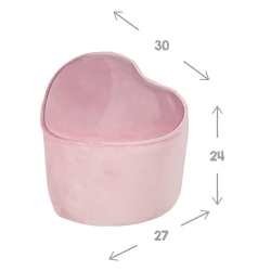 Gyermek zsámoly Lil Sofa szív alakú Rózsaszín Gyermek zsámoly Lil Sofa szív alakú Rózsaszín