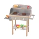 Gyerek fa grill BBQ kiegészítésekkel Szürke/natúr