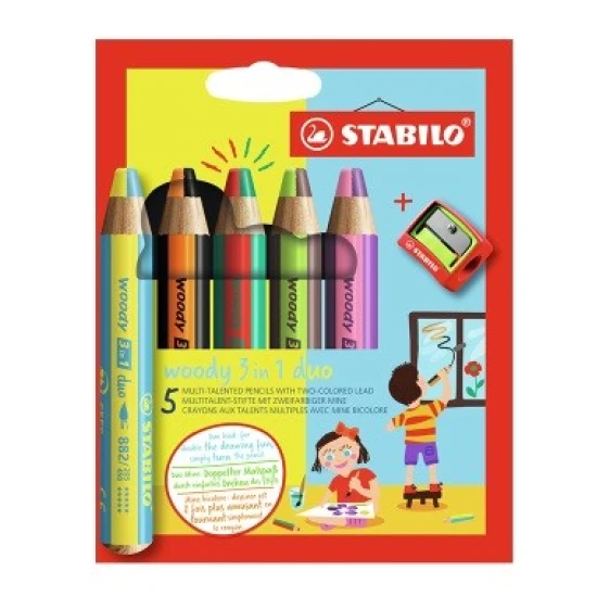 A többfunkciós zsírkréták kétszínű kialakításukkal lenyűgöznek. Különféle felületekre rajzolhatsz zsírkrétával.