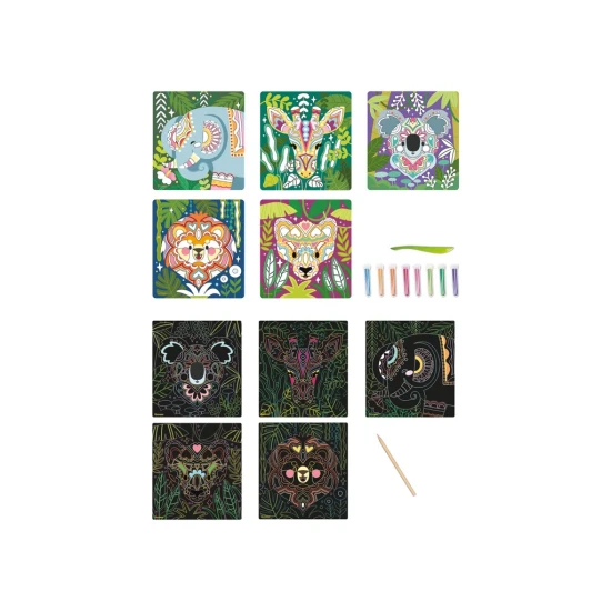 Sycomore Artissimo XXL kreatív szett Kaparás és homokfestés Állatportrék SYC_CREA048