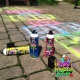 Sárga neon kréta spray festék.