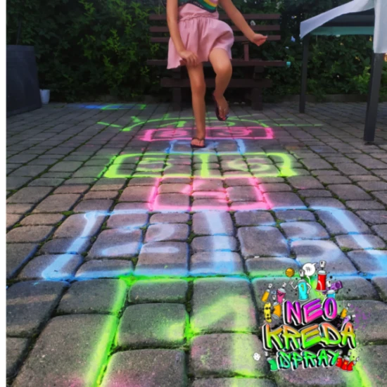 Sárga neon kréta spray festék.
