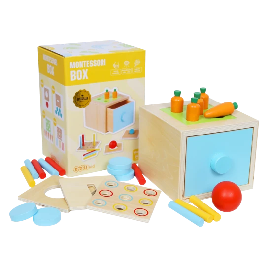 A Montessori box 4 az 1-ben a legjobb multifunkcionális játék a gyermekek fejlődéséhez