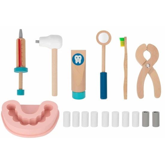 Gyermek fogászati tok 18 felszereléssel a Tooky Toytól