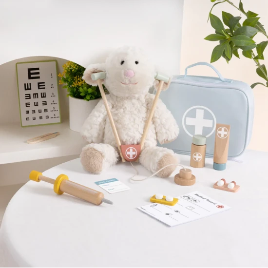 Fából készült orvosi készlet gyerekeknek