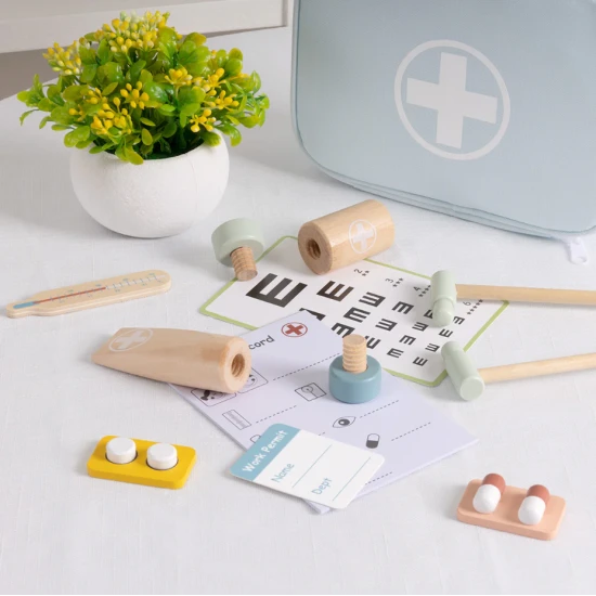 Fából készült orvosi készlet gyerekeknek