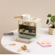 Fa mini sütő és tűzhely gyerekeknek sütési kiegészítőkkel