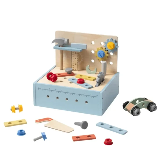 Hordozható Fa Szerszámos Pad Gyerekeknek – Szerszámláda