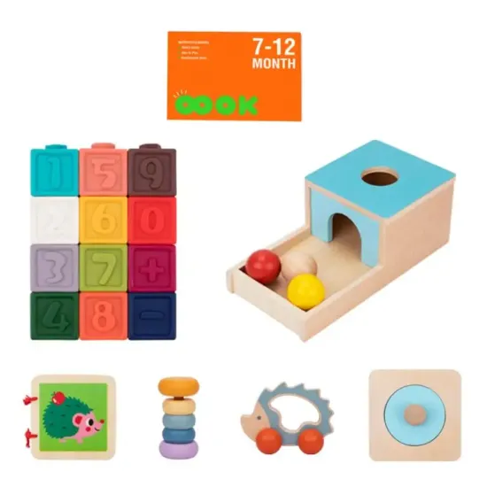 7-12 hónapos Oktatódoboz Mini Montessori játékok babáknak Tooky Toy
