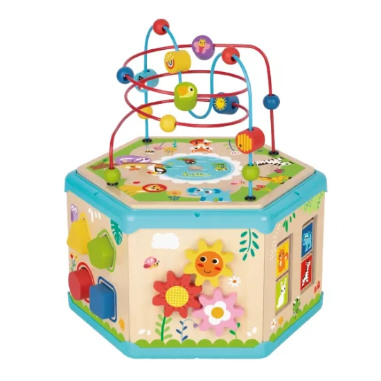 Hatszögletű kocka 7 az 1-ben Tooky Toy tevékenységekkel