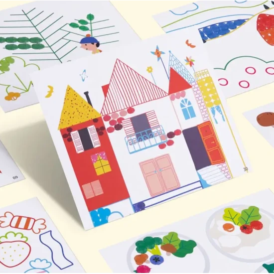 Ujjfestékes színező oldalak gyerekeknek Artist Tookyland