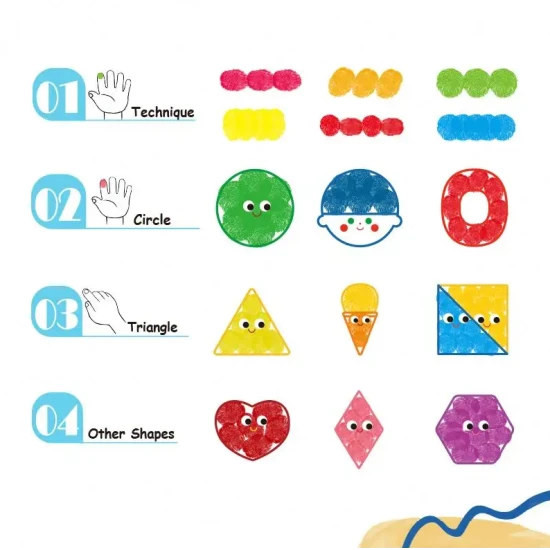 Ujjfestékes színező oldalak gyerekeknek Artist Tookyland