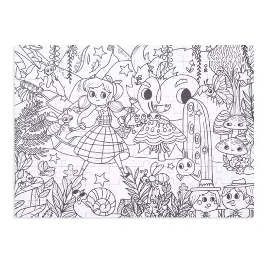 Színező puzzle gyerekeknek Tookyland titkos kertje