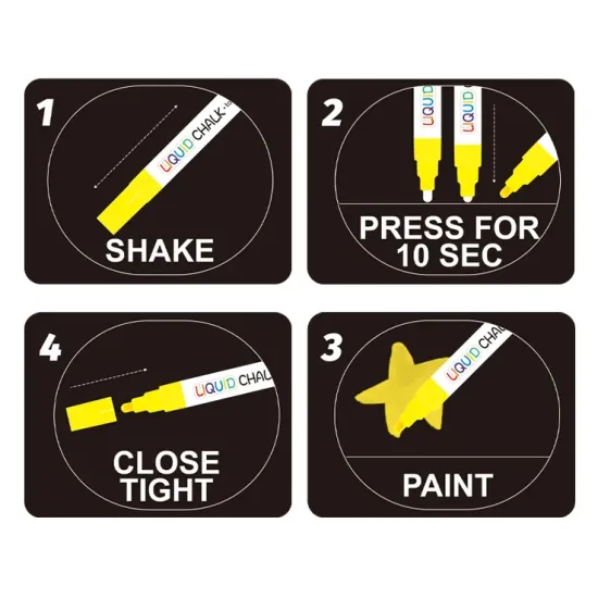 Kréta jelzők a táblán