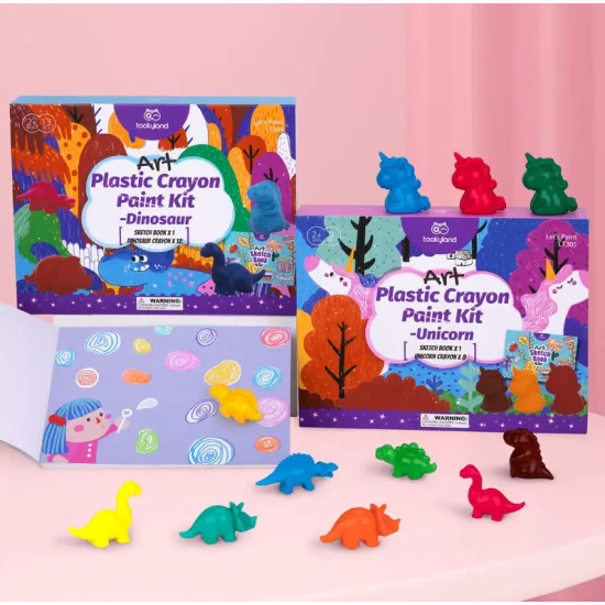 Kreatív viaszpapír készlet a kicsiknek, Dinosaurus Tookyland.
