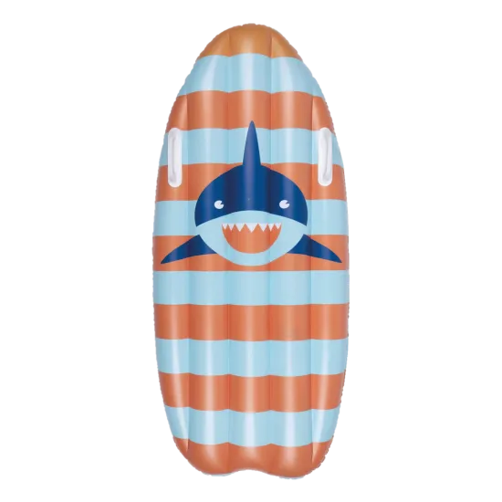 Swim Essentials Shark felfújható szörfdeszka 120 cm két rögzített fogantyúval