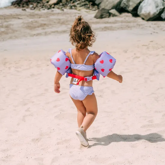 Gyermek fürdőruha Lány bikini UPF 50+ Lila Leopard Swim Essentials termékkel