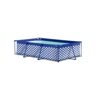 Elegance Luxe Dark Blue White Tiles vázas medence 260x160x65 cm