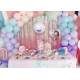 Születésnapi díszek Gabby babaházával, amelyek csillogóak