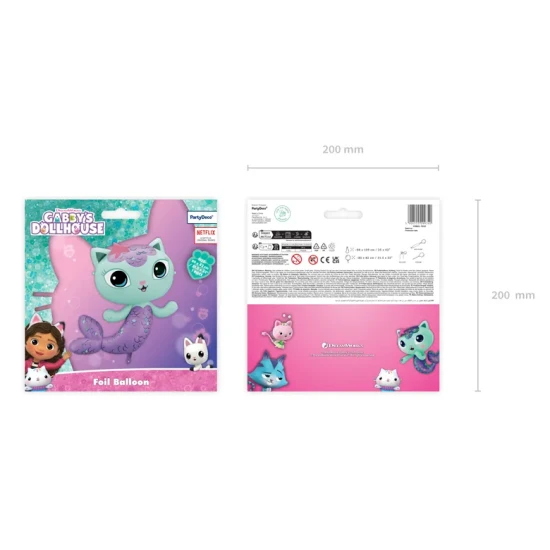 Születésnapi díszek Gabby babaházával, amelyek csillogóak