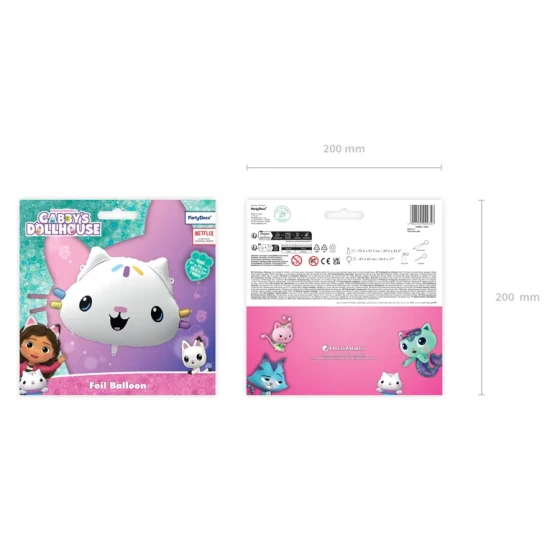 Aranyos dekoráció Balloon Cat bulikra és ünnepekre