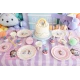 Party Deco tányérok Gabby's Dollhouse Rainbow 6 db 23 cm Születésnapi díszek Gabby babaházával, amelyek csillogóak