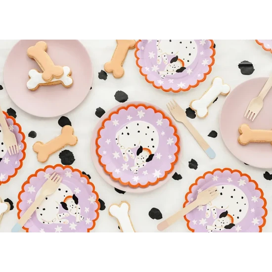 Dalmát papírtányérok gyermek születésnapi partira