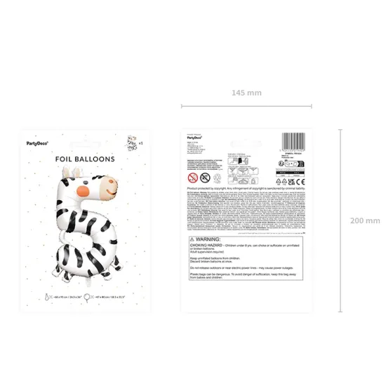 5-ös számú zebra léggömb