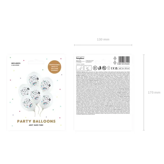 Unikornis témájú léggömbök minden kis születésnapi bulira.