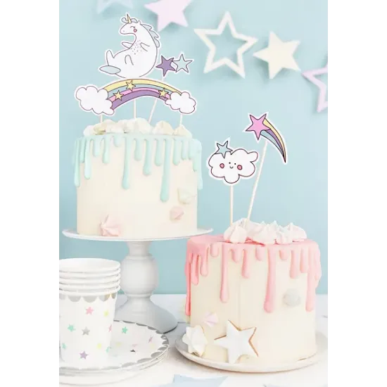 Díszítse a születésnapi tortát a Party Deco gyönyörű unikornisaival.