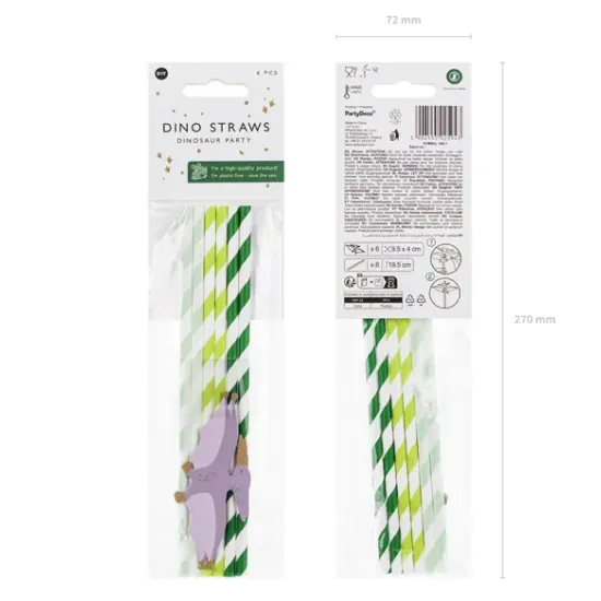 A dinoszaurusz szívószálak remek társak a gyerekek kedvenc italaik fogyasztásakor.