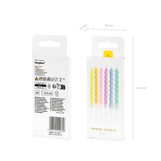 Születésnapi gyertyák pasztell színben a kis szülinaposnak.