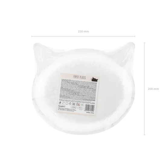 Születésnapi tányérok gyerekbulihoz macska motívummal.