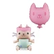 Aranyos dekoráció Balloon Baby Cat bulikra és ünnepekre