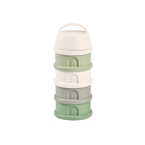 Tejpor- / uzsonnatartó doboz szett Cotton White / Sage Green Tejpor- / uzsonnatartó doboz szett Cotton White / Sage Green – Béaba