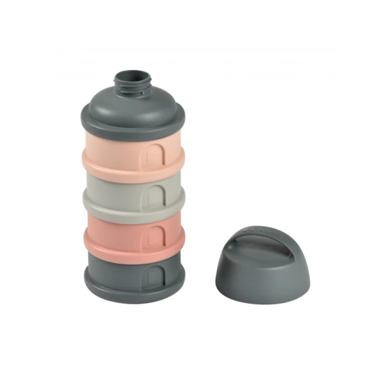 Tejpor- / uzsonnatartó doboz szett Mineral Grey / Pink – Béaba
