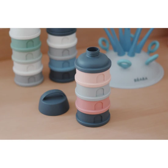 Tejpor- / uzsonnatartó doboz szett Mineral Grey / Pink – Béaba