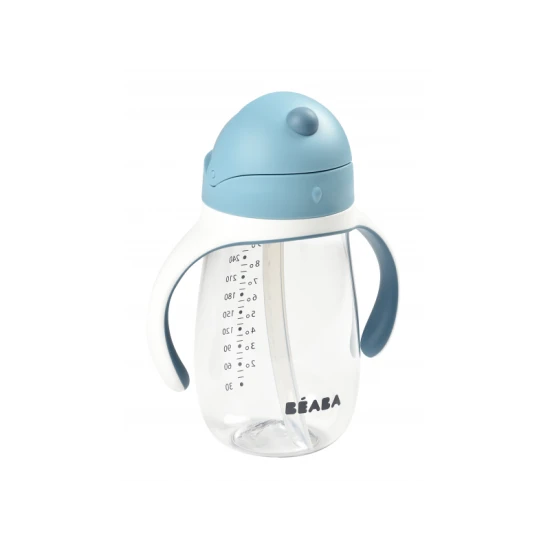 Pohár szívószállal 300ml Windy Blue Pohár szívószállal 300ml Windy Blue – Béaba