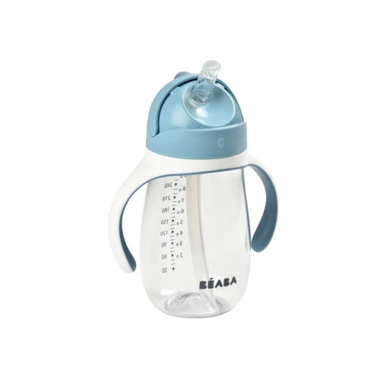 Pohár szívószállal 300ml Windy Blue Pohár szívószállal 300ml Windy Blue – Béaba
