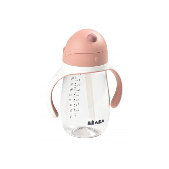 Pohár szívószállal 300ml Old Pink Pohár szívószállal 300ml Old Pink – Béaba