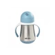 Hőszigetelt rozsdamentes pohár szívószállal 250ml Blue – Béaba