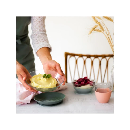 Üveg étkészlet tapadókorongokkal Eucalyptus Üveg étkészlet tapadókorongokkal Eucalyptus – Béaba