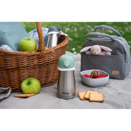 Hőszigetelt rozsdamentes pohár 350ml Sage Green Hőszigetelt rozsdamentes pohár 350ml Sage Green – Béaba