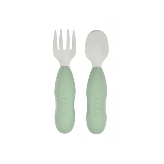 Első gyakorló evőeszköz 2 részes Sage Green – Béaba