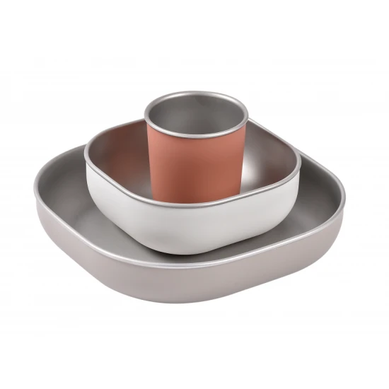 Rozsdamentes étkészlet 3 részes Terracotta Rozsdamentes étkészlet 3 részes Terracotta – Béaba