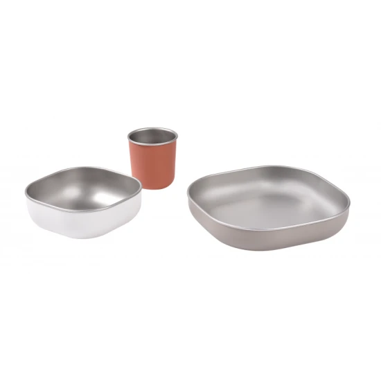 Rozsdamentes étkészlet 3 részes Terracotta Rozsdamentes étkészlet 3 részes Terracotta – Béaba