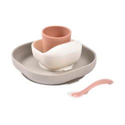 Szilikon étkészlet 4 részes Terracotta / Gazelle
