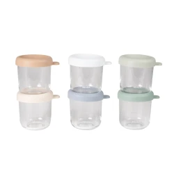 Üveg ételtárolók 6x 250 ml Natural